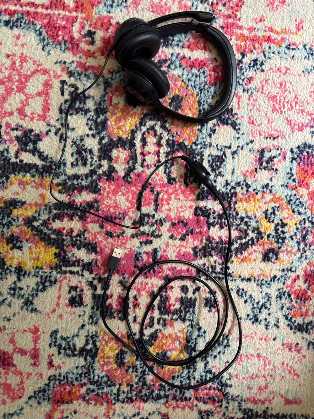 Logitech Black Over-Ear Wired Headphones with USB Connector